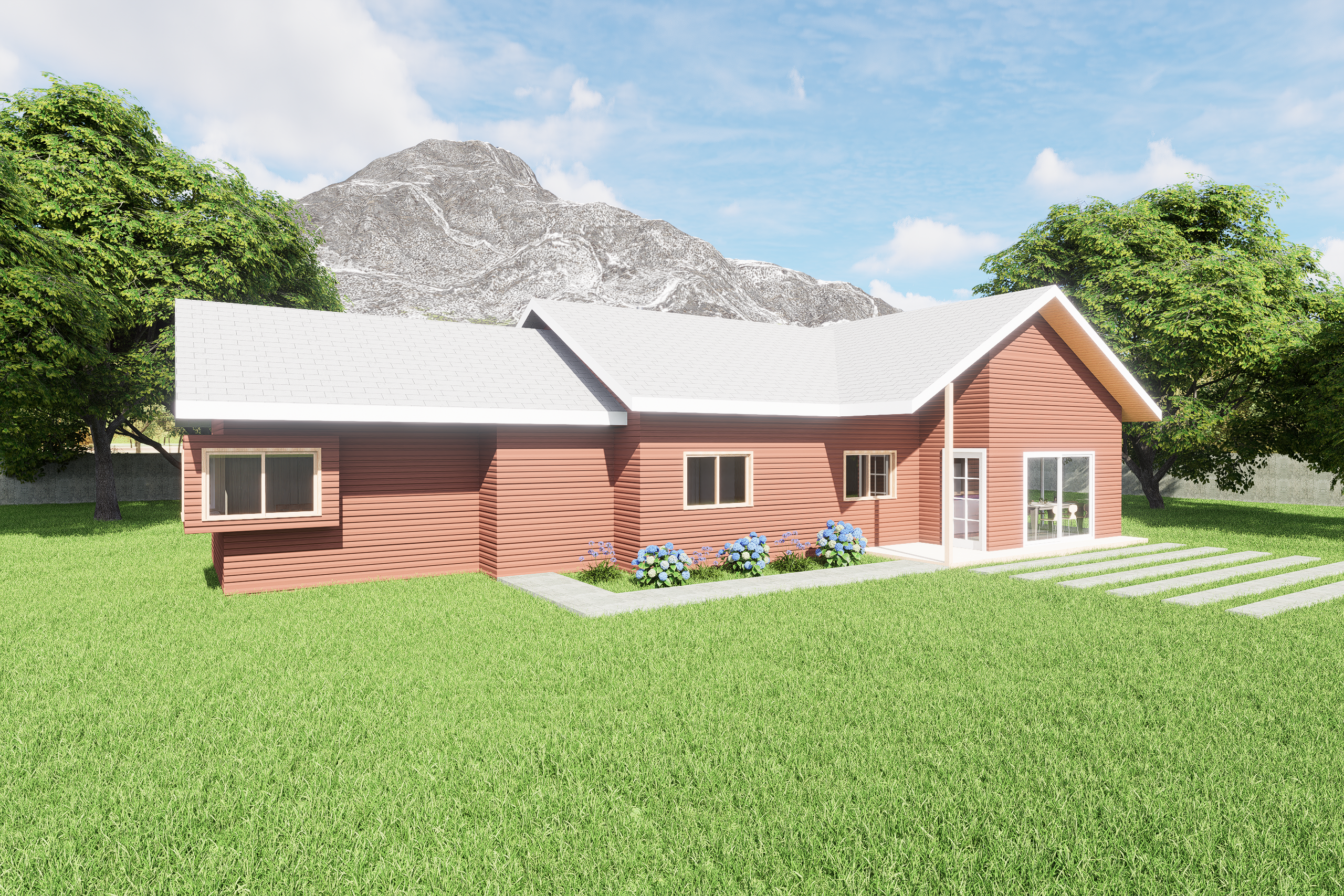 Modelo de casa VIVIENDA N°1 - ALERCE, 4 dormitorios, en Valdivia
